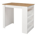 Τραπέζι Μπαρ Monaco Megapap από Μελαμίνη Χρώμα Λευκό - Sapphire oak 120x51,6x101,8εκ.