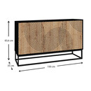 Μπουφές Μελαμίνης Themis Megapap Χρώμα Μαύρο - Sapphire oak 150x35x83,6εκ.