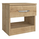 Κομοδίνο Μελαμίνης Lube Megapap Χρώμα Sapphire oak 40x28,2x40εκ.