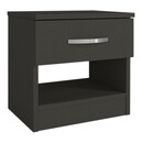 Κομοδίνο Μελαμίνης Lube Megapap Χρώμα Ανθρακί 40x28,2x40εκ.