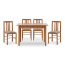 Σετ Τραπεζαρίας Bergen Megapap 5 τμχ Μασίφ Ξύλο - mdf με Επεκτεινόμενο Τραπέζι 120/150x68x77εκ.