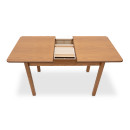 Σετ Τραπεζαρίας Bergen-Virginia Megapap 5 τμχ Μασίφ Ξύλο-mdf με Επεκτεινόμενο Τραπέζι 120/150x68x77εκ.