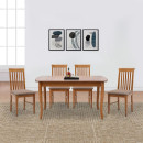 Σετ Τραπεζαρίας Belfast Megapap 5 τμχ Μασίφ Ξύλο - mdf με Επεκτεινόμενο Τραπέζι 150/200x89x78εκ.