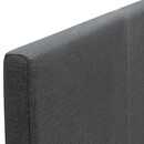 Κρεβάτι Flat Megapap Υφασμάτινο Χρώμα Ανθρακί 150x200εκ.