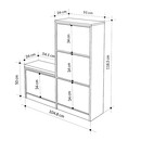 Παπουτσοθήκη Μελαμίνης Dude Megapap Χρώμα Λευκό 104,8x26x118,5εκ.
