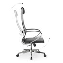 Καρέκλα Γραφείου sit-1031672 Megapap Εργονομική με Διπλό Ύφασμα Mesh και Τεχνόδερμα Χρώμα Μαύρο 66x70x118/131εκ.