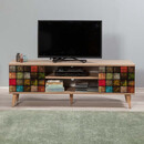 Έπιπλο Τηλεόρασης Soho Megapap από Μελαμίνη Χρώμα Sonoma 148x40x50 εκ.