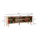 Έπιπλο Τηλεόρασης Soho Megapap από Μελαμίνη Χρώμα Sonoma 148x40x50 εκ.