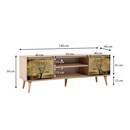 Έπιπλο Τηλεόρασης Soho Megapap από Μελαμίνη Χρώμα Sonoma 148x40x50 εκ.