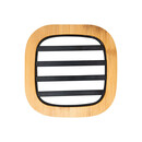 Estia Βαση Μαγειρικου Σκευους Bamboo Essentials Meταλλικη 17x17x1cm Μαυρο