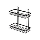 Estia Εταζερα Elegant Μεταλλικη Ισια 2 Θεσεων 27x25x12.5cm Μαυρη