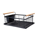 Estia Πιατοθηκη Bamboo Essentials Μεταλλικη με Λαβες 44x32x20cm Μαυρη