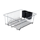 Estia Καλαθι Νεροχυτη Μεταλλικο 35x30x15cm με Μαυρη Βαση Σιλικονης