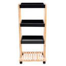 Estia Τρολλει Κουζινας Bamboo Essentials 4 Επιπεδων 40x30x88cm Μαυρο Estia Τρολλει Κουζινας Bamboo Essentials 4 Επιπεδων 40x30x88cm Μαυρο