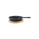 Estia Τηγανι Σερβιρισματος Iron Mantemenio 10cm με Βαση Bamboo