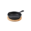 Estia Τηγανι Σερβιρισματος Iron Mantemenio 10cm με Βαση Bamboo