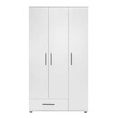 Ντουλάπα Ρούχων Bianco Megapap Τρίφυλλη Χρώμα Λευκό 103x52x187εκ.