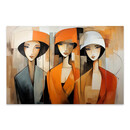 Πίνακας σε Καμβά "women in Orange" Megapap Ψηφιακής Εκτύπωσης 100x70x3εκ.
