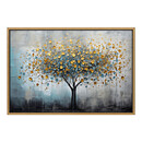 Πίνακας σε Καμβά "gold Tree" Megapap Ψηφιακής Εκτύπωσης με Κορνίζα Χρώμα Χρυσό 140x100x3εκ.