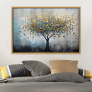 Πίνακας σε Καμβά "gold Tree" Megapap Ψηφιακής Εκτύπωσης με Κορνίζα Χρώμα Χρυσό 140x100x3εκ.