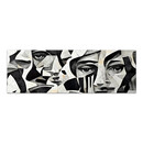 Πίνακας σε Καμβά "abstract Marble Faces" Megapap Ψηφιακής Εκτύπωσης 150x50x3εκ.