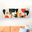 Πίνακας σε Καμβά "abstract Faces" Megapap Ψηφιακής Εκτύπωσης 150x50x3εκ.