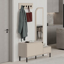 Έπιπλο Εισόδου Mila Megapap με Κρεμάστρα Χρώμα Sandstone120x37x171,6εκ.