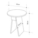 Βοηθητικό Τραπεζάκι Chen Megapap Χρώμα Γκρι Ρετρό Φ42x50εκ.