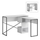 Γραφείο Εργασίας Πολυμορφικό Badau Megapap Χρώμα Λευκό 110x37,2x77εκ. Γραφείο Εργασίας Πολυμορφικό Badau Megapap Χρώμα Λευκό 110x37,2x77εκ.