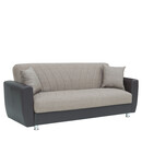 Καναπές Κρεβάτι Τριθέσιος ArteLibre JUAN Καφέ-Μπεζ 214x82x80cm