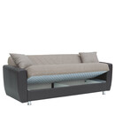 Καναπές Κρεβάτι Τριθέσιος ArteLibre JUAN Καφέ-Μπεζ 214x82x80cm