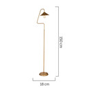 Φωτιστικό Δαπέδου ArteLibre CETUS Χρυσό Μέταλλο 18x150cm