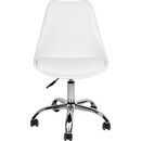 Καρέκλα Γραφείου ArteLibre ΚΥΒΕΛΗ Λευκό PU 48x55x82-92cm