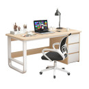 Γραφείο ArteLibre MERGELLUS Sonoma/Λευκό MDF/Μέταλλο 120x50x74cm