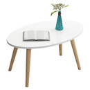 Τραπεζάκι Σαλονιού ArteLibre GAVIA Λευκό 80x40x42cm