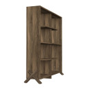 Βιβλιοθήκη ArteLibre Kos Σκούρο Καφέ 112x22x115cm