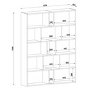 Βιβλιοθήκη ArteLibre Idra Ανοιχτό Καφέ/Σκούρο Καφέ 124x26x159cm