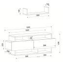 Έπιπλο Τηλεόρασης ArteLibre Sarakino Μαύρο 120x30x44cm