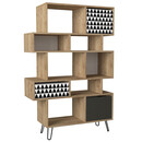 Βιβλιοθήκη ArteLibre MATCH Με Σχέδιο Φυσικό/Ανθρακί Μοριοσανίδα 95x35x150cm