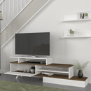 Σύνθετο ArteLibre KEVIN Λευκό/Καρυδί 180x29.6x51.8cm