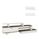 Σύνθετο ArteLibre KEVIN Λευκό/Καρυδί 180x29.6x51.8cm