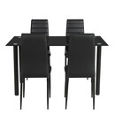 Σετ Τραπεζαρίας (4+1) ArteLibre TAGETES Μαύρο 120x70x75cm