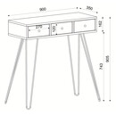 Κονσόλα ArteLibre LIDYA Καφέ Με Σχέδιο 90x35x91cm