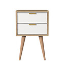 Κομοδίνο ArteLibre KITHIRA Φυσικό/Λευκό Μελαμίνη 40x35x61cm