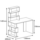 Γραφείο ArteLibre AIGINA Λευκό/Καρυδιά/Μαύρο 120x60x148cm