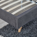 Κρεβάτι ArteLibre TULIP Σκούρο Γκρι 216x160x110cm (Στρώμα 150x200cm)