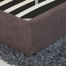 Κρεβάτι ArteLibre ASTER Σκούρο Καφέ Ύφασμα Με Αποθηκευτικό Χώρο 219x170x104cm (Στρώμα 160x200cm)