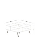 Τραπεζάκι Σαλονιού ArteLibre DONOUSA Δρυς/Μαύρο 80x80x38.6cm