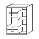 Ντουλάπα ArteLibre FRITILLARIA Φυσικό Χρώμα 89x42x181cm