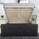 Κρεβάτι ArteLibre ANEMONE Μαύρο PU Με Αποθηκευτικό Χώρο 217x170x100cm (Στρώμα 160x200cm)